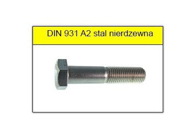 Śruba M 5 X 45 DIN 931 ISO 4014 A2 NIERDZEWNA