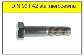 DIN 931 A2 STAL NIERDZEWNA