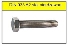 DIN 933 A2 STAL NIERDZEWNA